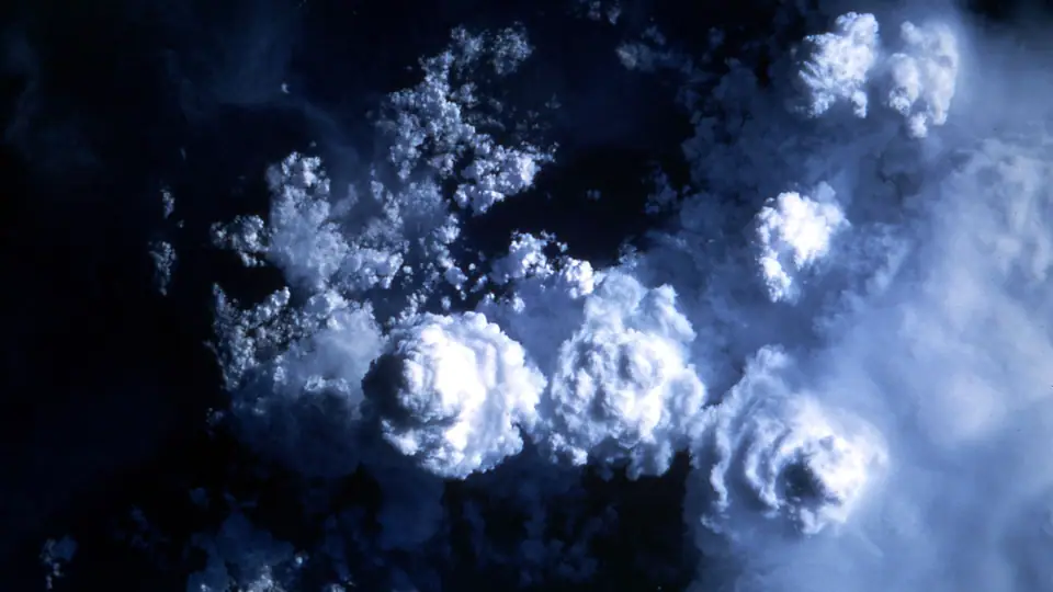 Nuvens de tempestade sobre o território brasileiro vistas de satélite