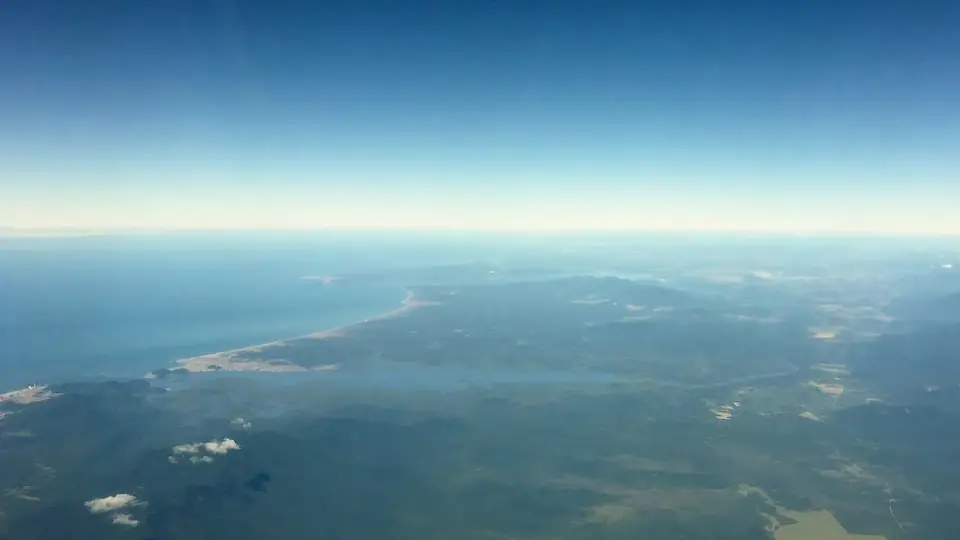 Baía de Guaratuba vista de um dos mirantes da cidade
