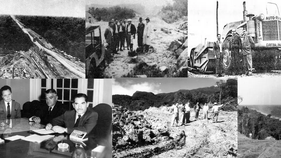 Trecho de obras na rodovia entre Curitiba e Paranaguá